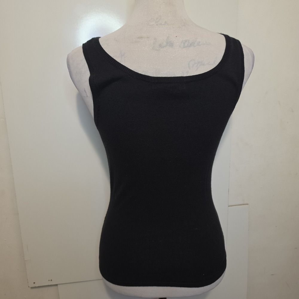 The Limited Stretch Women's Black Sequin Tank Top Sleeveless Size M - Picture 6 of 9